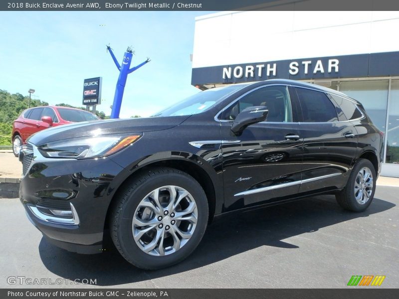 Ebony Twilight Metallic / Chestnut 2018 Buick Enclave Avenir AWD