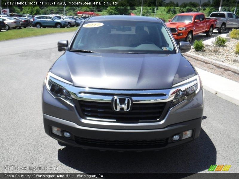 Modern Steel Metallic / Black 2017 Honda Ridgeline RTL-T AWD