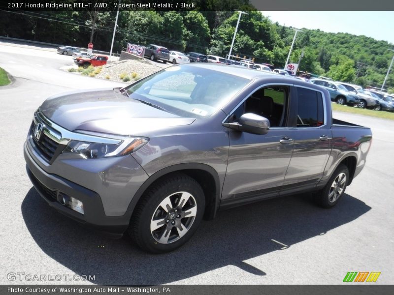 Modern Steel Metallic / Black 2017 Honda Ridgeline RTL-T AWD