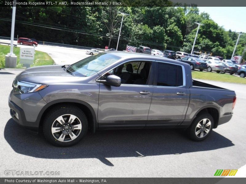 Modern Steel Metallic / Black 2017 Honda Ridgeline RTL-T AWD
