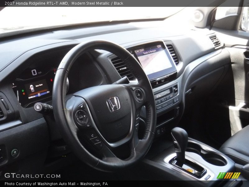 Modern Steel Metallic / Black 2017 Honda Ridgeline RTL-T AWD