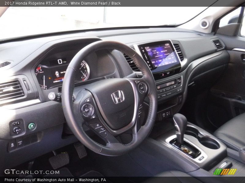White Diamond Pearl / Black 2017 Honda Ridgeline RTL-T AWD