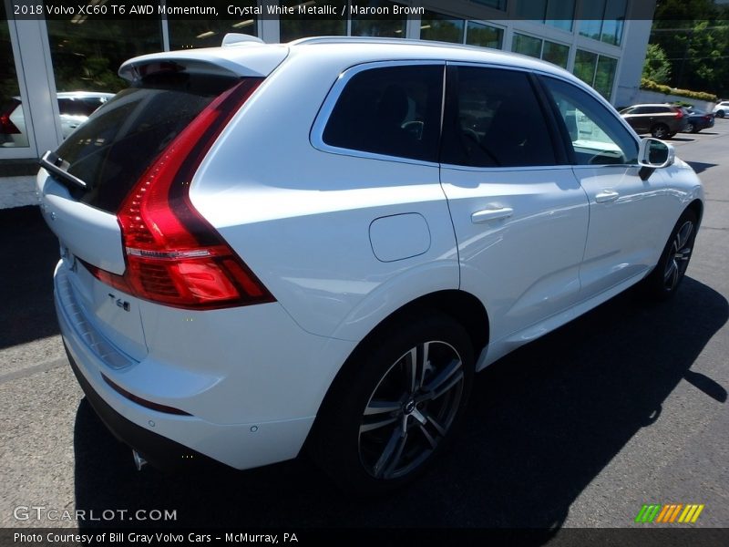 Crystal White Metallic / Maroon Brown 2018 Volvo XC60 T6 AWD Momentum