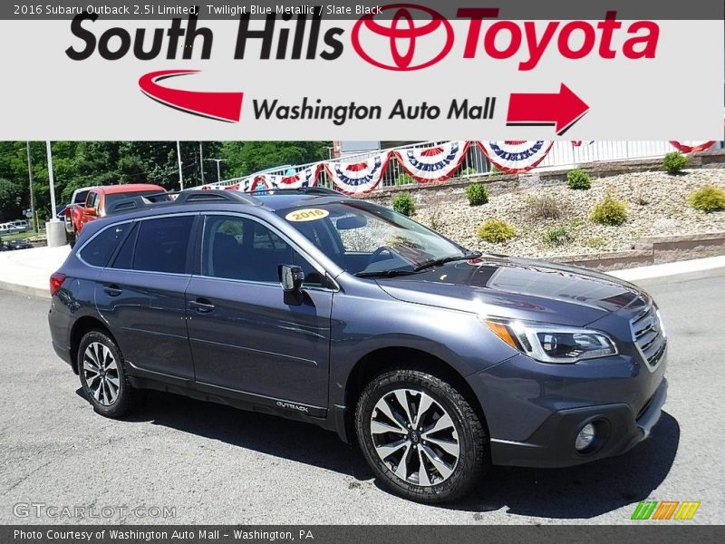 Twilight Blue Metallic / Slate Black 2016 Subaru Outback 2.5i Limited