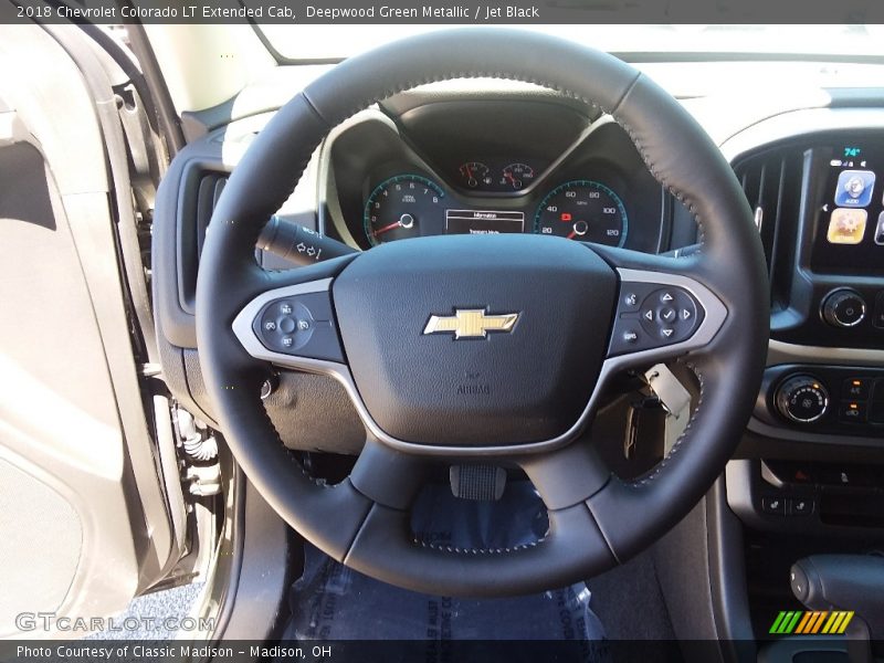 Deepwood Green Metallic / Jet Black 2018 Chevrolet Colorado LT Extended Cab