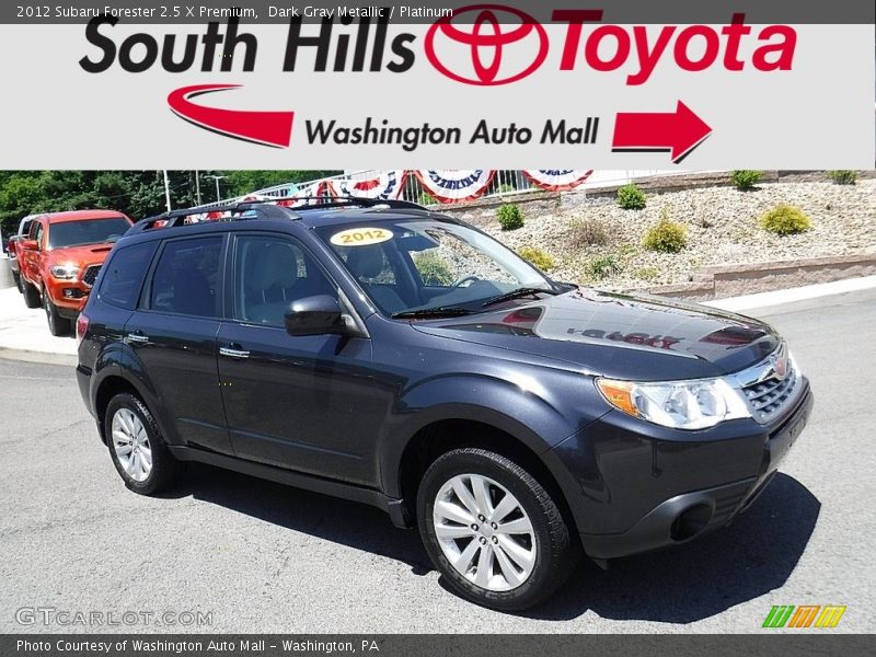 Dark Gray Metallic / Platinum 2012 Subaru Forester 2.5 X Premium