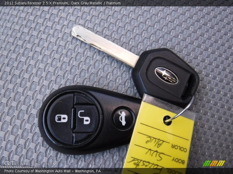 Dark Gray Metallic / Platinum 2012 Subaru Forester 2.5 X Premium