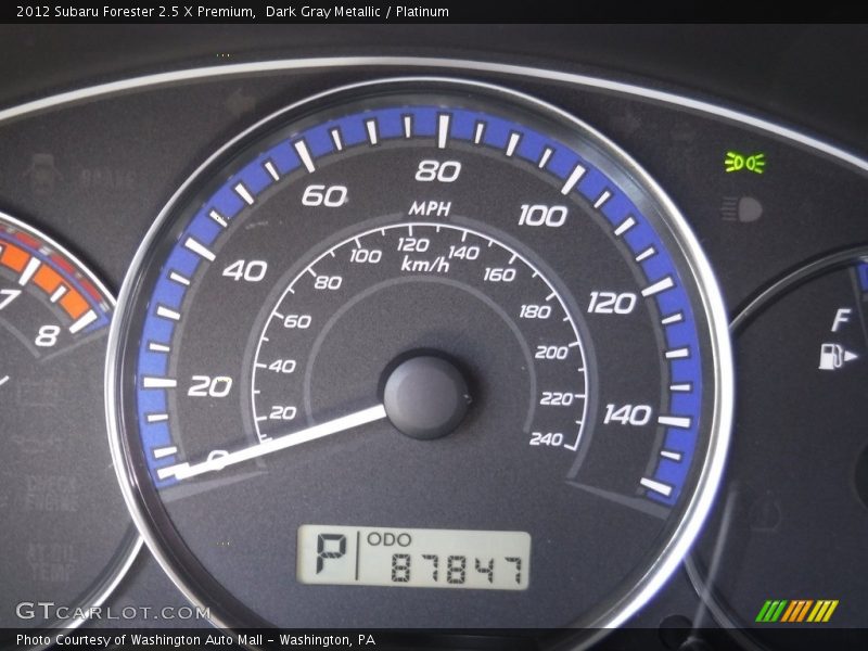 Dark Gray Metallic / Platinum 2012 Subaru Forester 2.5 X Premium