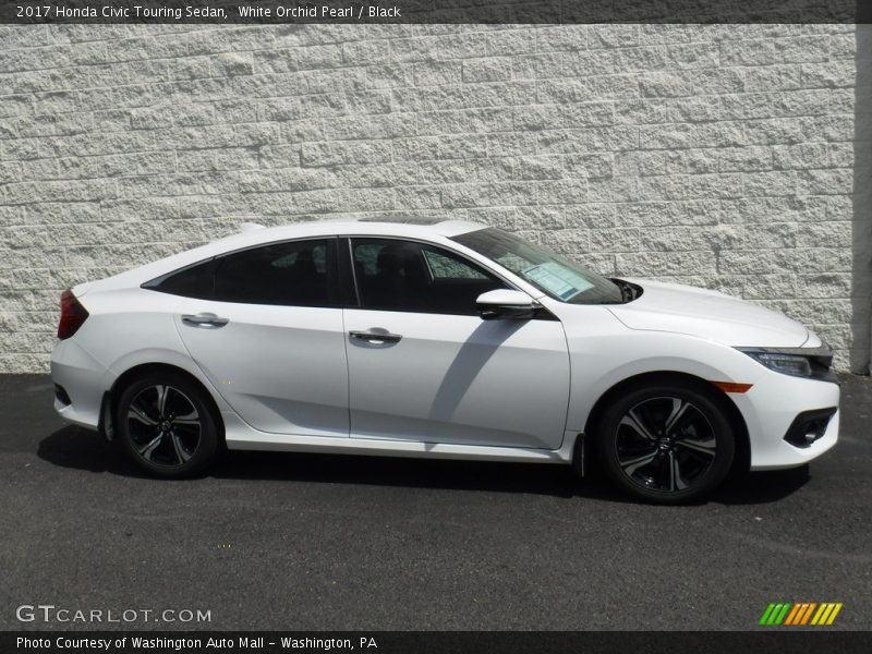 White Orchid Pearl / Black 2017 Honda Civic Touring Sedan