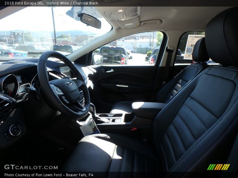 Oxford White / Charcoal Black 2018 Ford Escape SEL
