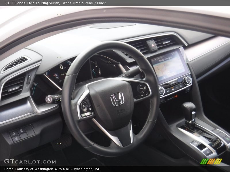White Orchid Pearl / Black 2017 Honda Civic Touring Sedan