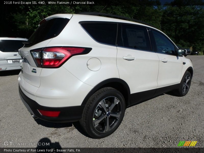 White Platinum / Charcoal Black 2018 Ford Escape SEL 4WD