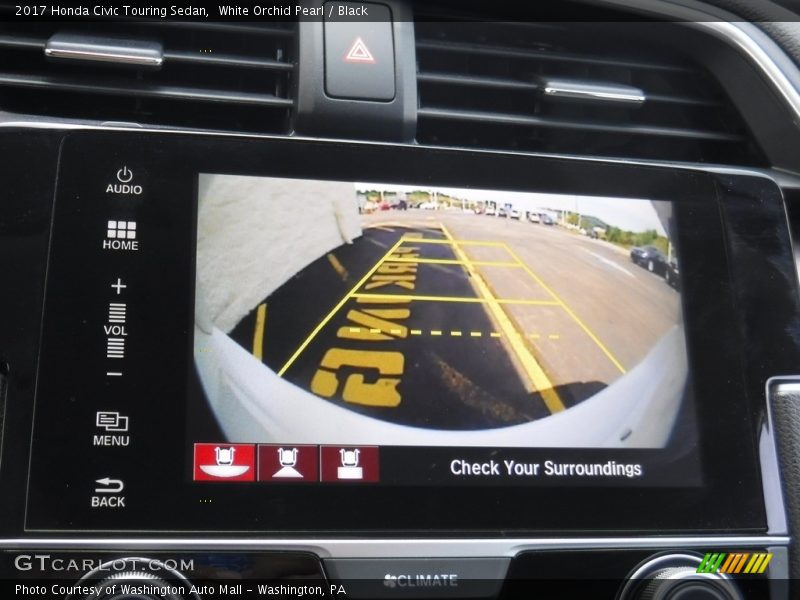 White Orchid Pearl / Black 2017 Honda Civic Touring Sedan