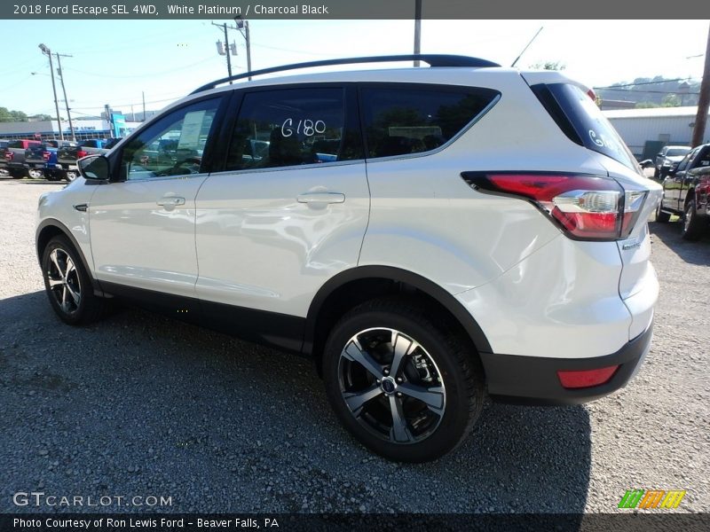 White Platinum / Charcoal Black 2018 Ford Escape SEL 4WD