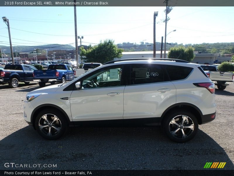 White Platinum / Charcoal Black 2018 Ford Escape SEL 4WD