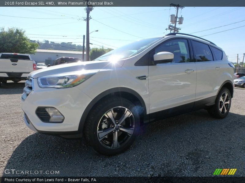 White Platinum / Charcoal Black 2018 Ford Escape SEL 4WD