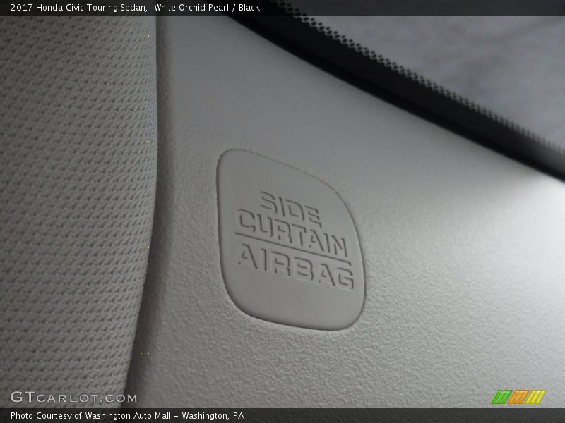 White Orchid Pearl / Black 2017 Honda Civic Touring Sedan