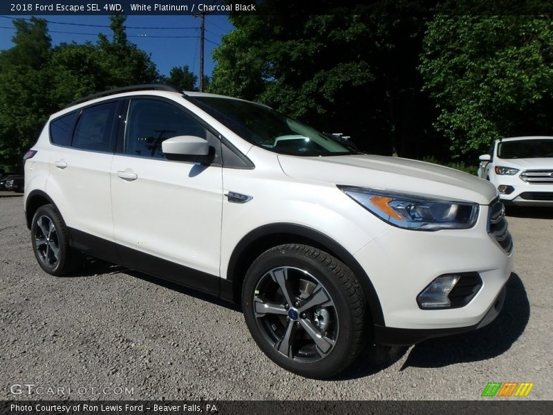 White Platinum / Charcoal Black 2018 Ford Escape SEL 4WD