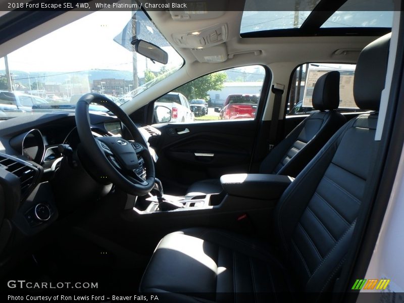 White Platinum / Charcoal Black 2018 Ford Escape SEL 4WD