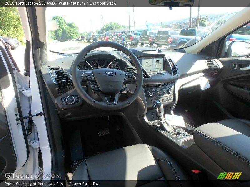 White Platinum / Charcoal Black 2018 Ford Escape SEL 4WD