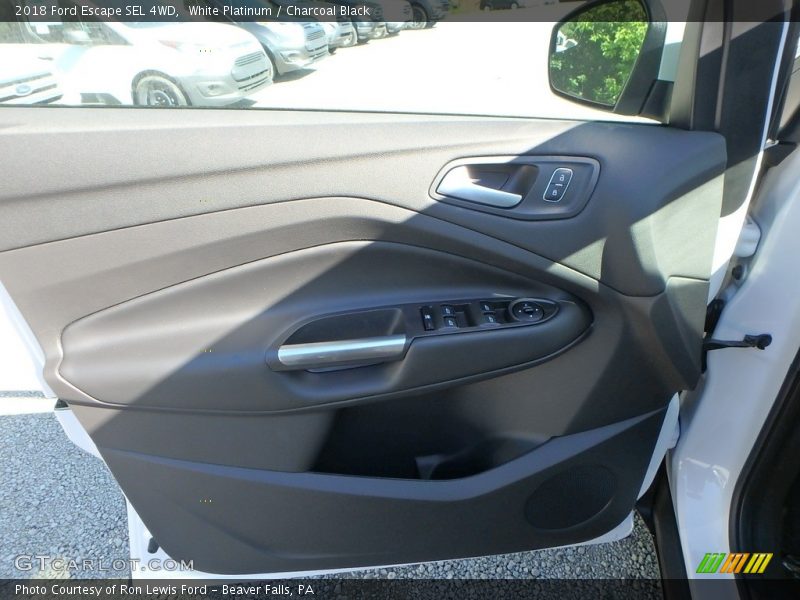 White Platinum / Charcoal Black 2018 Ford Escape SEL 4WD