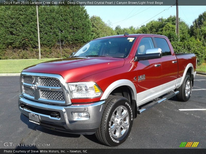 Deep Cherry Red Crystal Pearl / Canyon Brown/Light Frost Beige 2014 Ram 2500 Laramie Crew Cab 4x4