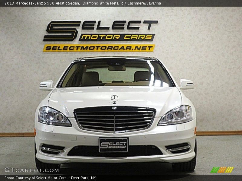 Diamond White Metallic / Cashmere/Savanna 2013 Mercedes-Benz S 550 4Matic Sedan