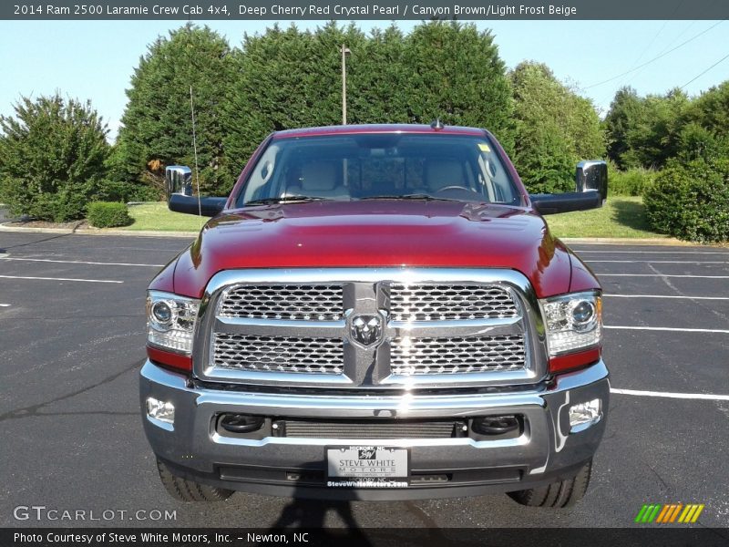 Deep Cherry Red Crystal Pearl / Canyon Brown/Light Frost Beige 2014 Ram 2500 Laramie Crew Cab 4x4