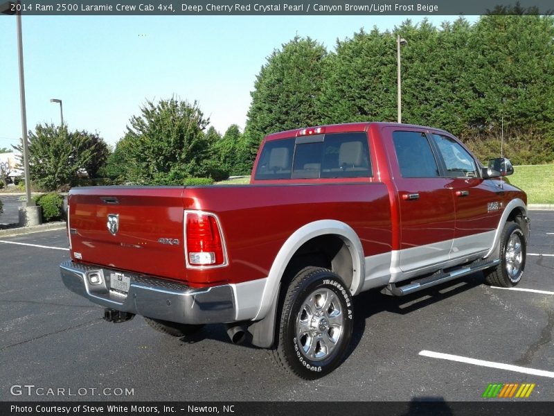 Deep Cherry Red Crystal Pearl / Canyon Brown/Light Frost Beige 2014 Ram 2500 Laramie Crew Cab 4x4