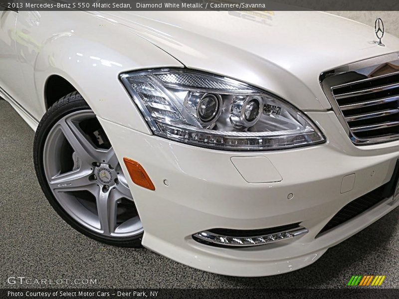 Diamond White Metallic / Cashmere/Savanna 2013 Mercedes-Benz S 550 4Matic Sedan