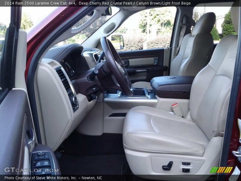 Deep Cherry Red Crystal Pearl / Canyon Brown/Light Frost Beige 2014 Ram 2500 Laramie Crew Cab 4x4