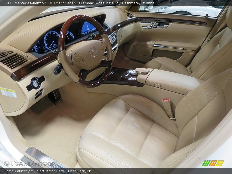 Diamond White Metallic / Cashmere/Savanna 2013 Mercedes-Benz S 550 4Matic Sedan