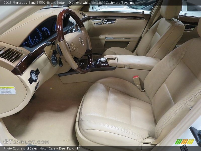 Diamond White Metallic / Cashmere/Savanna 2013 Mercedes-Benz S 550 4Matic Sedan