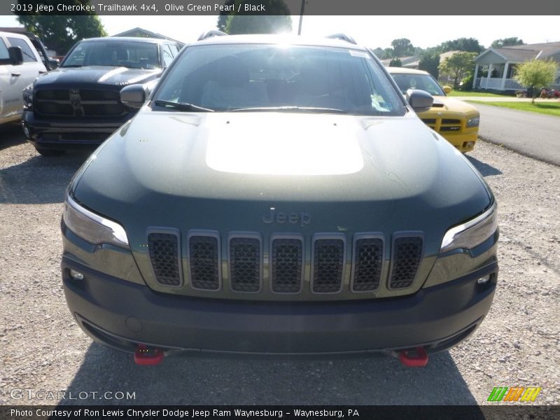 Olive Green Pearl / Black 2019 Jeep Cherokee Trailhawk 4x4