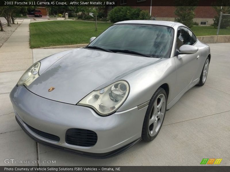 Arctic Silver Metallic / Black 2003 Porsche 911 Carrera 4S Coupe