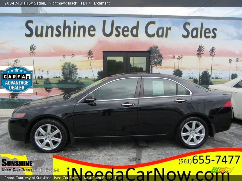 Nighthawk Black Pearl / Parchment 2004 Acura TSX Sedan
