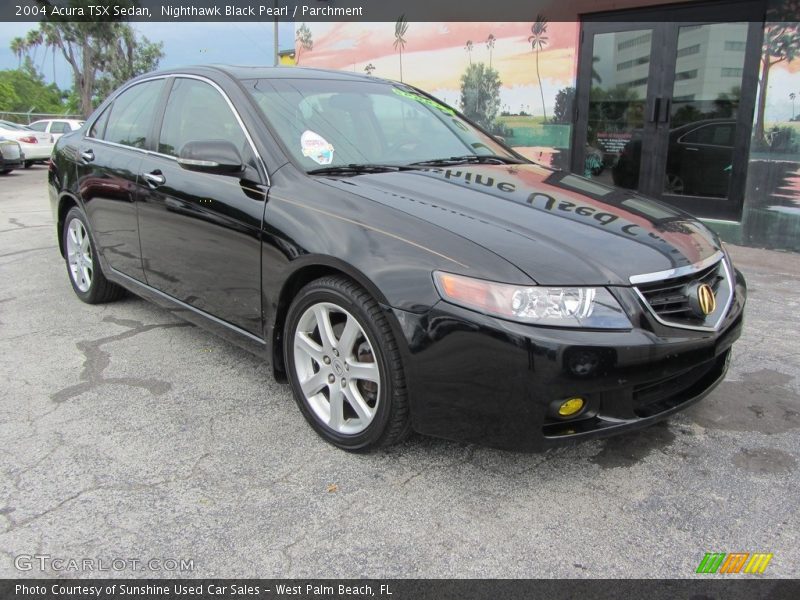 Nighthawk Black Pearl / Parchment 2004 Acura TSX Sedan