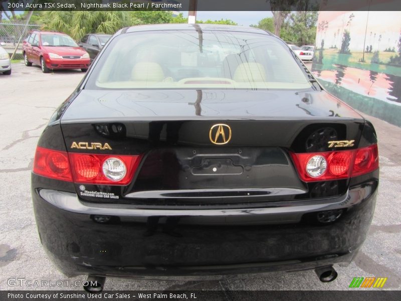 Nighthawk Black Pearl / Parchment 2004 Acura TSX Sedan