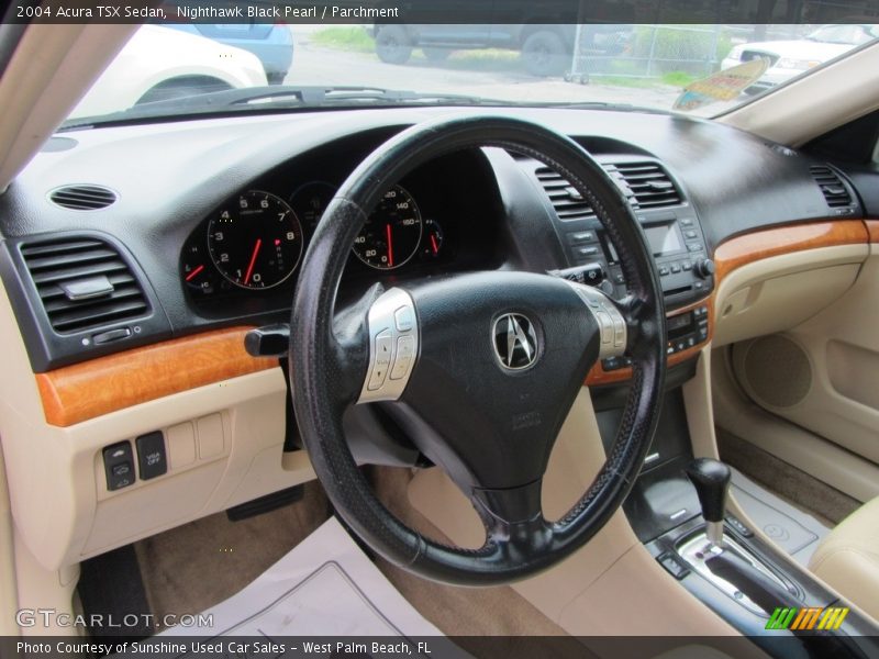 Nighthawk Black Pearl / Parchment 2004 Acura TSX Sedan