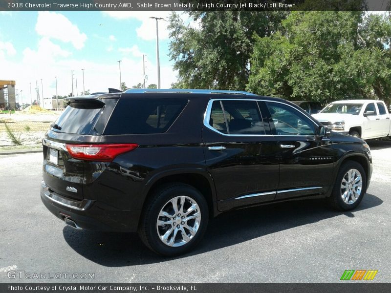 Sable Brown Metallic / High Country Jet Black/Loft Brown 2018 Chevrolet Traverse High Country AWD