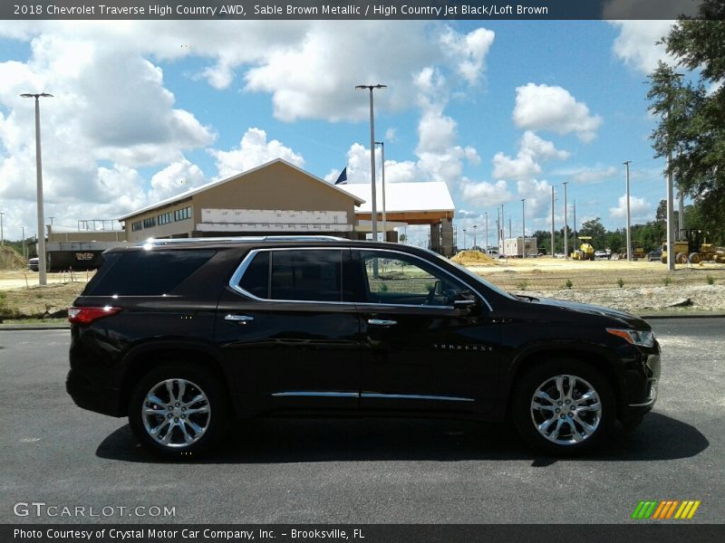 Sable Brown Metallic / High Country Jet Black/Loft Brown 2018 Chevrolet Traverse High Country AWD