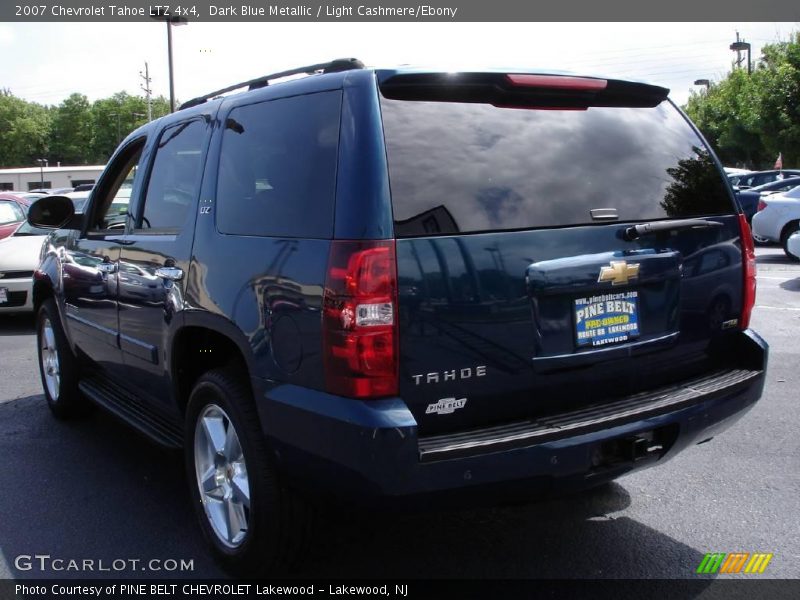 Dark Blue Metallic / Light Cashmere/Ebony 2007 Chevrolet Tahoe LTZ 4x4