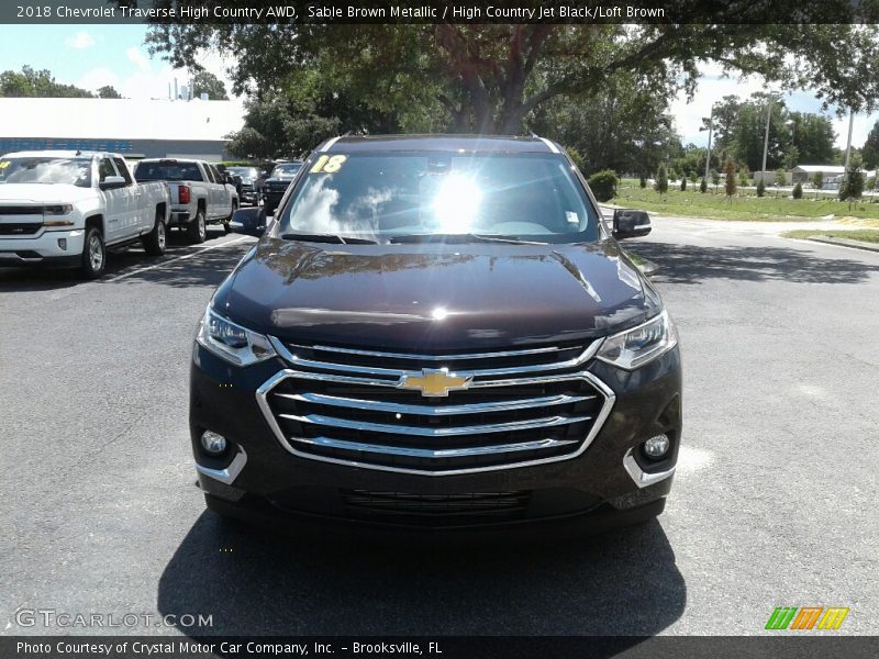 Sable Brown Metallic / High Country Jet Black/Loft Brown 2018 Chevrolet Traverse High Country AWD