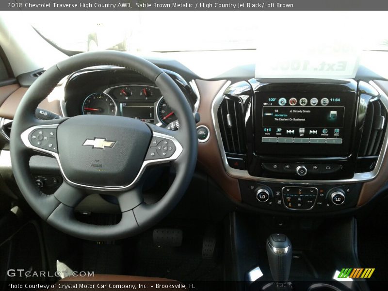 Sable Brown Metallic / High Country Jet Black/Loft Brown 2018 Chevrolet Traverse High Country AWD