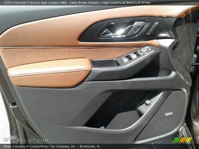 Sable Brown Metallic / High Country Jet Black/Loft Brown 2018 Chevrolet Traverse High Country AWD