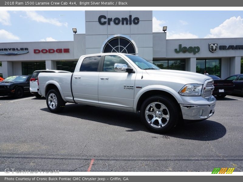 Bright Silver Metallic / Black 2018 Ram 1500 Laramie Crew Cab 4x4