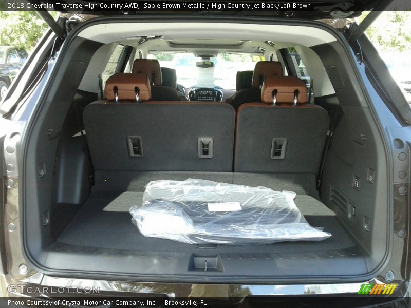 Sable Brown Metallic / High Country Jet Black/Loft Brown 2018 Chevrolet Traverse High Country AWD