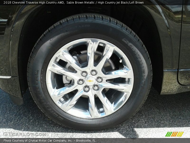 Sable Brown Metallic / High Country Jet Black/Loft Brown 2018 Chevrolet Traverse High Country AWD