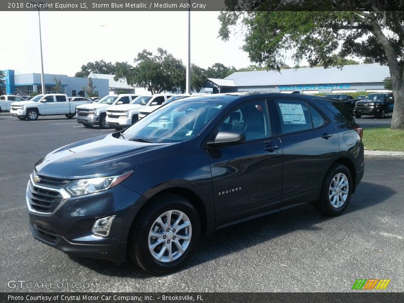 Storm Blue Metallic / Medium Ash Gray 2018 Chevrolet Equinox LS