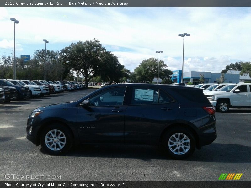 Storm Blue Metallic / Medium Ash Gray 2018 Chevrolet Equinox LS